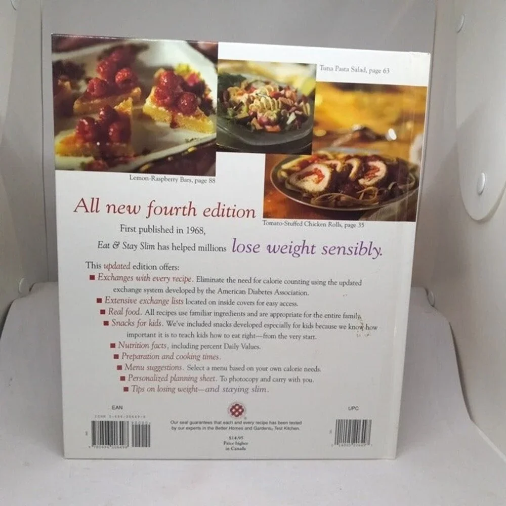 Better Homes And Gardens Eat & Stay Slim Cookbook-2001-Hardcover-4th/5th